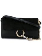 Chloé Black Suede Faye Wallet Bag