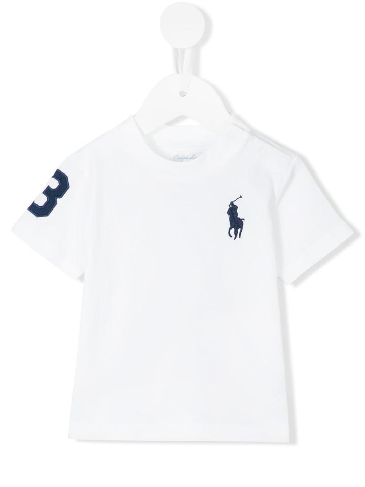 Ralph Lauren Kids - Embroidered Logo T-shirt - Kids - Cotton - 18 Mth, White