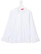 Loredana - Rhinestone Embellished Collar Shirt - Kids - Cotton/spandex/elastane - 11 Yrs, White