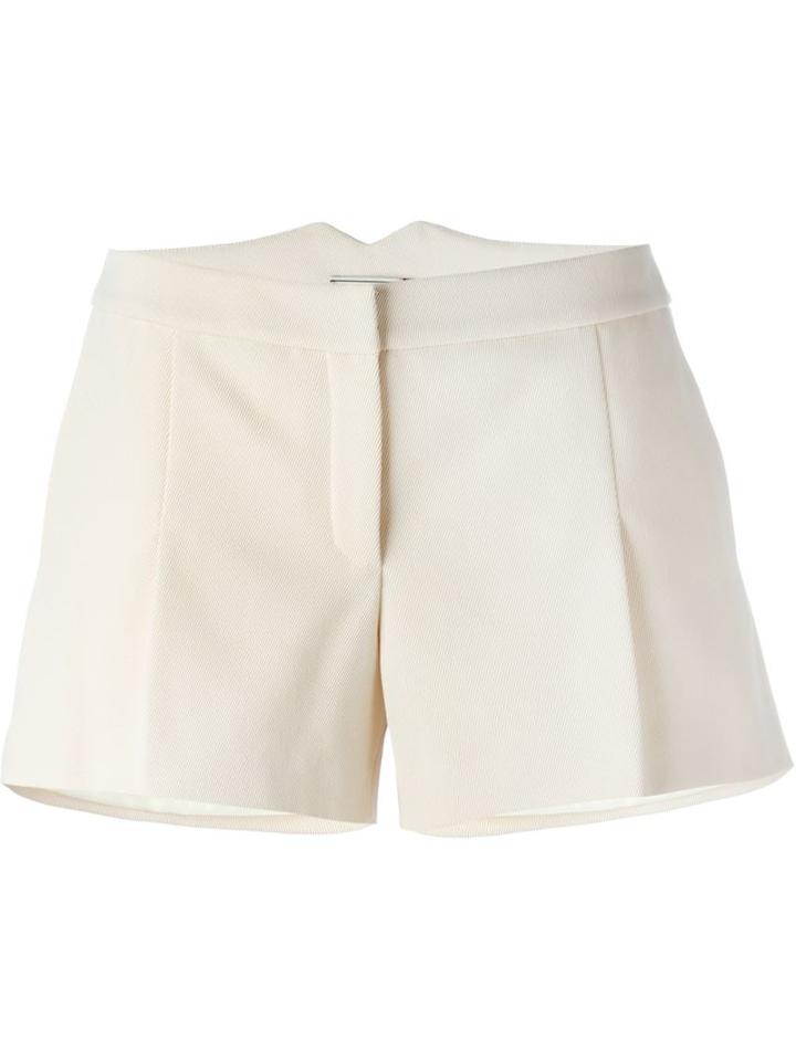 Lanvin Tailored Shorts, Women's, Size: 34, White, Cotton/silk