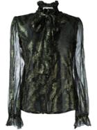 Jean Louis Scherrer Vintage Pussybow Blouse - Black