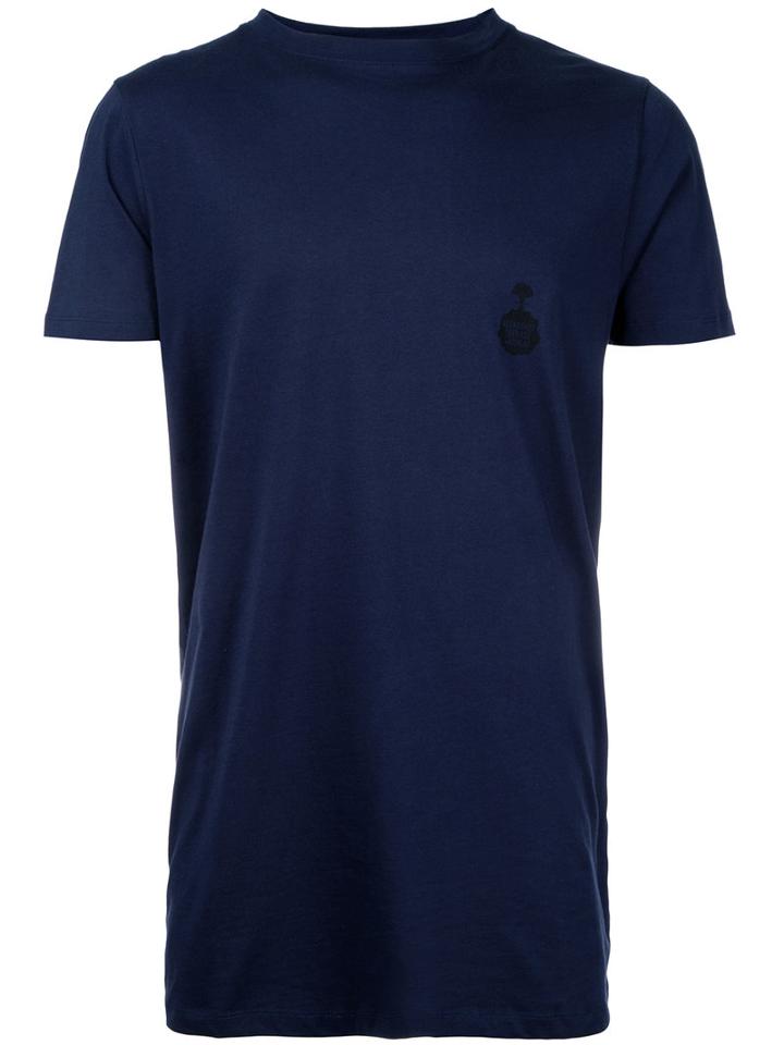 Matthew Miller - Chest Print T-shirt - Men - Cotton - M, Blue, Cotton