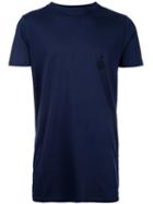 Matthew Miller - Chest Print T-shirt - Men - Cotton - M, Blue, Cotton