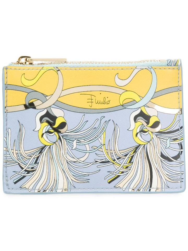 Emilio Pucci Blue Bordo Frida Print Key Case
