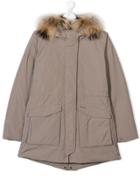 Woolrich Kids Teen Fur Trimmed Parka - Grey