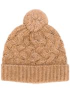 Lardini Cable-knit Beanie - Brown