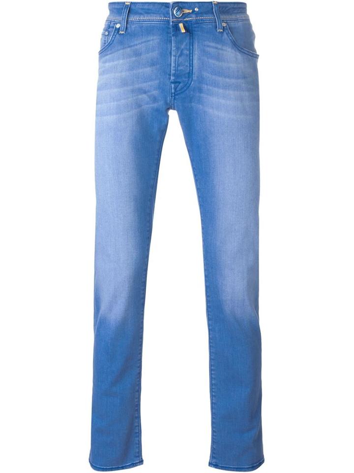 Jacob Cohen Slim Fit Jeans, Men's, Size: 35, Blue, Cotton/spandex/elastane/polyester