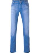 Jacob Cohen Slim Fit Jeans, Men's, Size: 35, Blue, Cotton/spandex/elastane/polyester