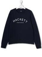 Hackett Logo Printed Sweatshirt - Blue