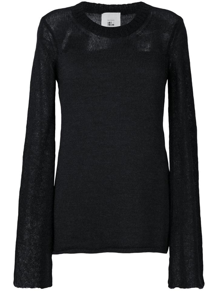 Lost & Found Rooms Contrast Knit Sweater - Black
