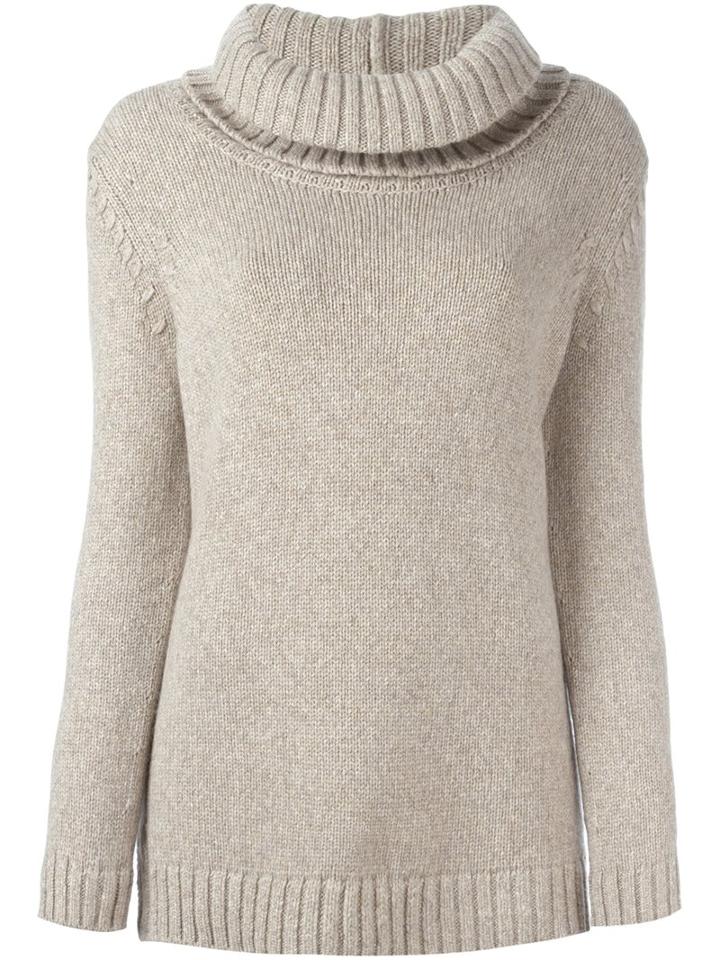 Agnona Cashmere Roll Neck Jumper, Women's, Size: 42, Nude/neutrals, Cashmere