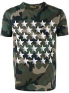 Valentino Camustars T-shirt With Butterfly, Men's, Size: Large, Green, Cotton
