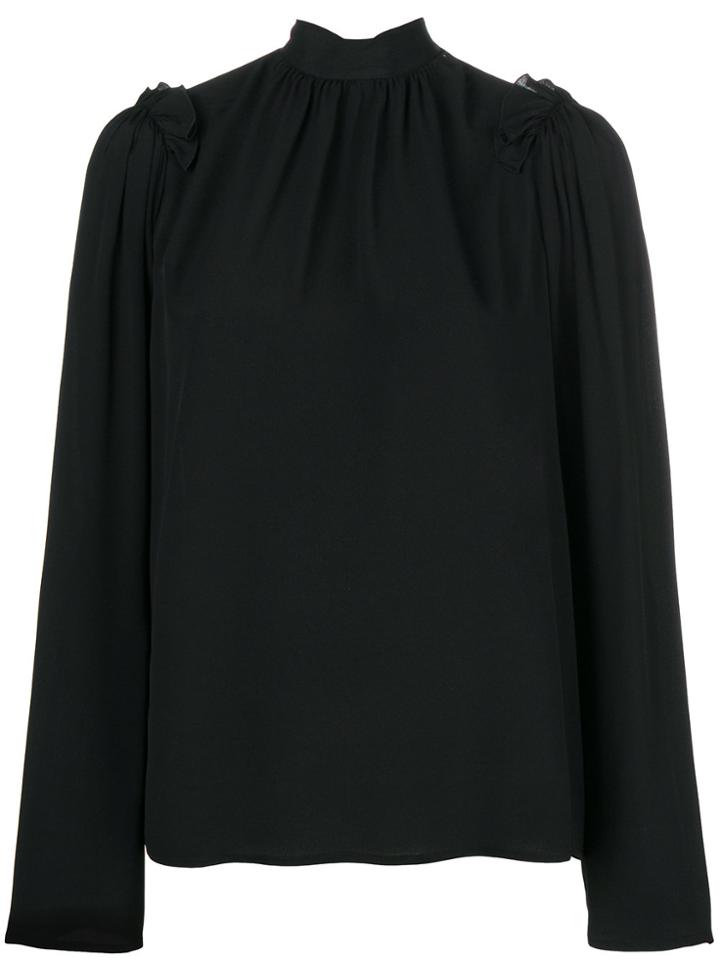 Msgm High Neck Blouse - Black