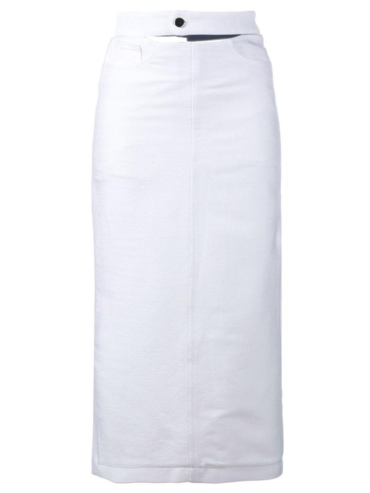Faustine Steinmetz Cut-out Straight Pencil Skirt - White