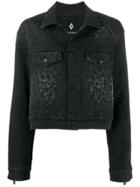 Marcelo Burlon County Of Milan Rinse Wash Leopard Print Denim Jacket -