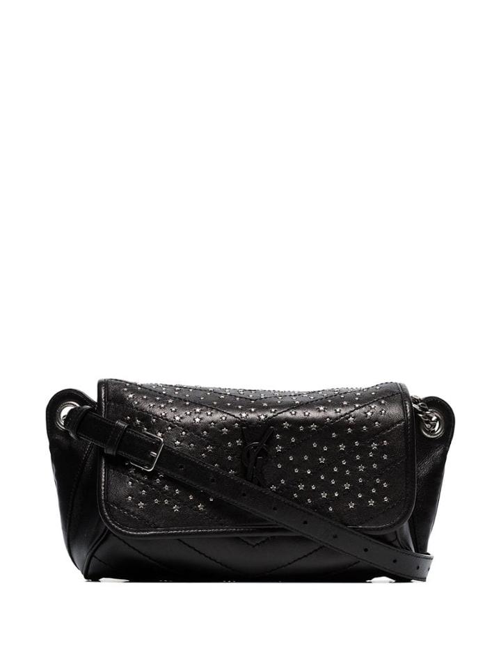 Saint Laurent Niki Studded Cross-body Bag - Black