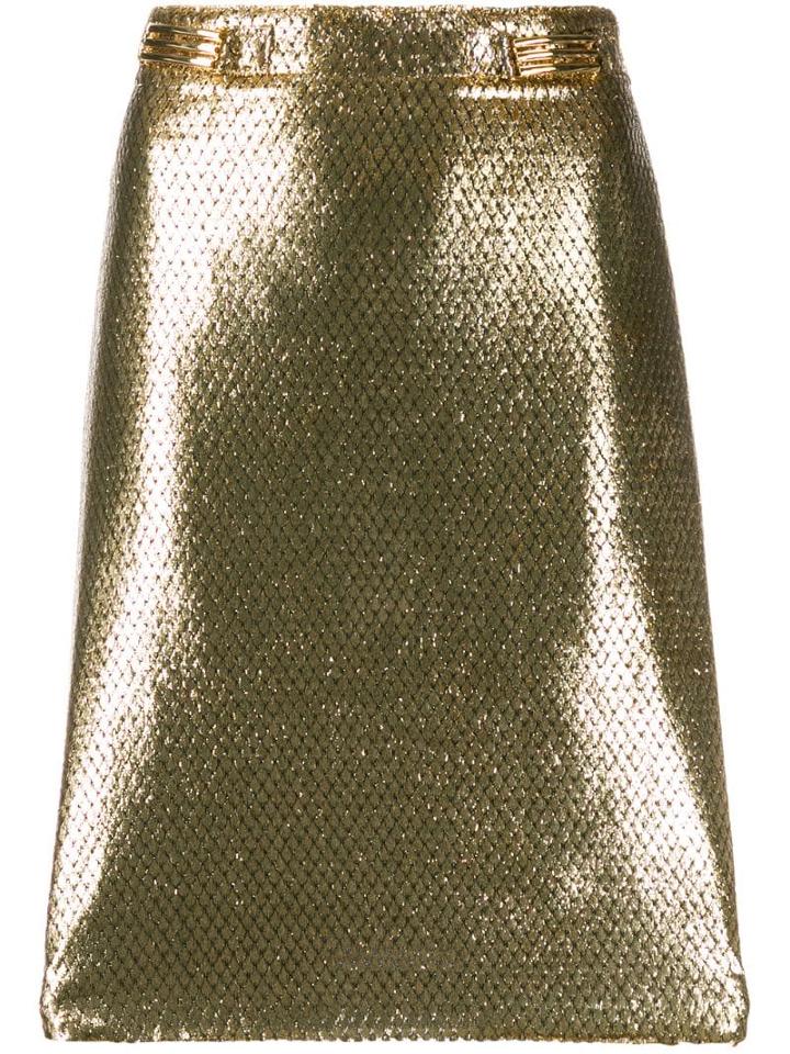 Etro Metallic Finish Skirt - Gold