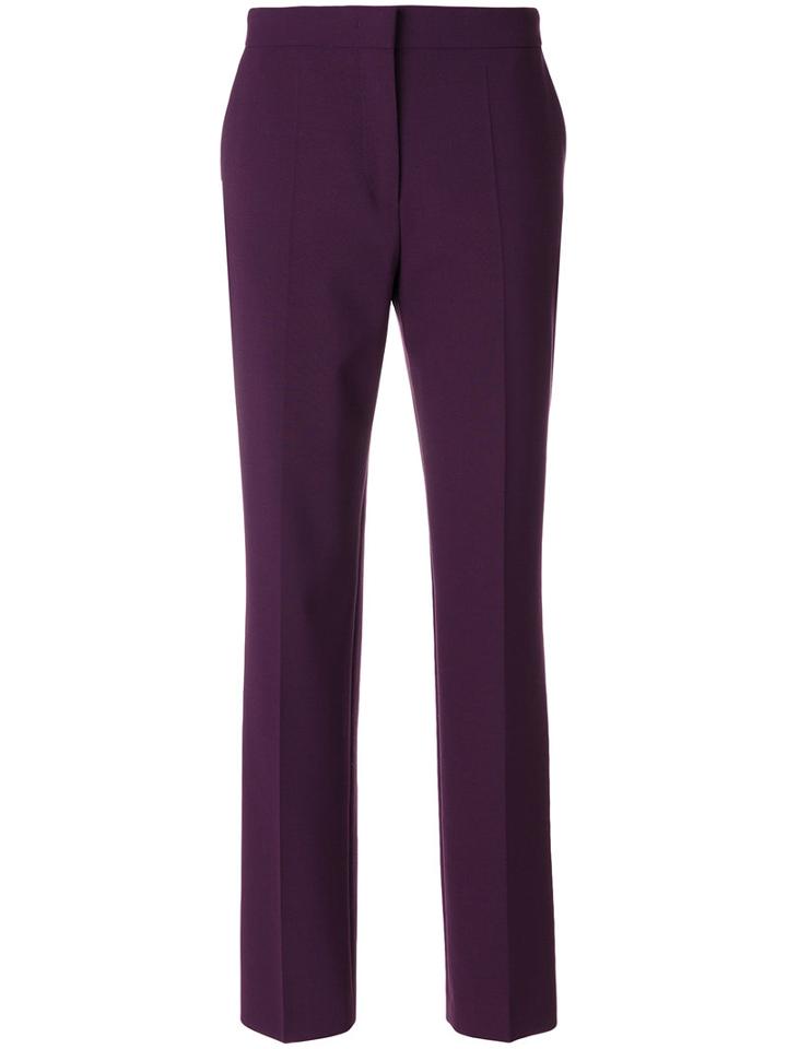 Alberta Ferretti - Slim Fit Trousers - Women - Polyester/acetate/viscose/other Fibers - 46, Red, Polyester/acetate/viscose/other Fibers