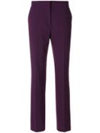 Alberta Ferretti - Slim Fit Trousers - Women - Polyester/acetate/viscose/other Fibers - 46, Red, Polyester/acetate/viscose/other Fibers