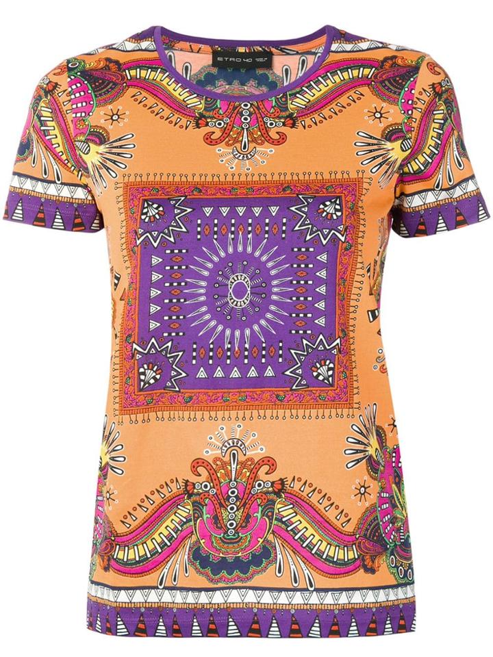 Etro Paisley Print T-shirt - Purple
