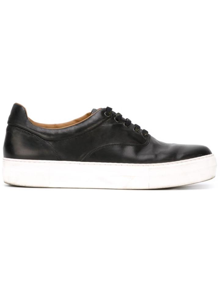 Ports 1961 Derby Sneakers, Men's, Size: 42, Black, Calf Leather/goat Skin/rubber
