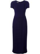 Chanel Vintage Buttoned Crepe Dress - Red