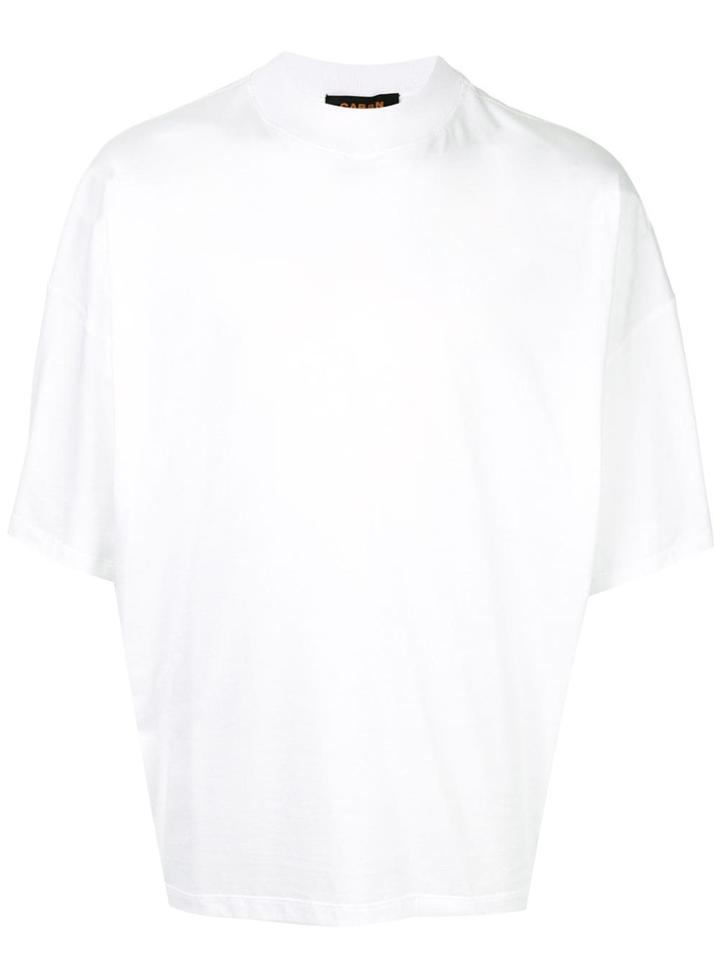Caban Loose-fit Plain T-shirt - White