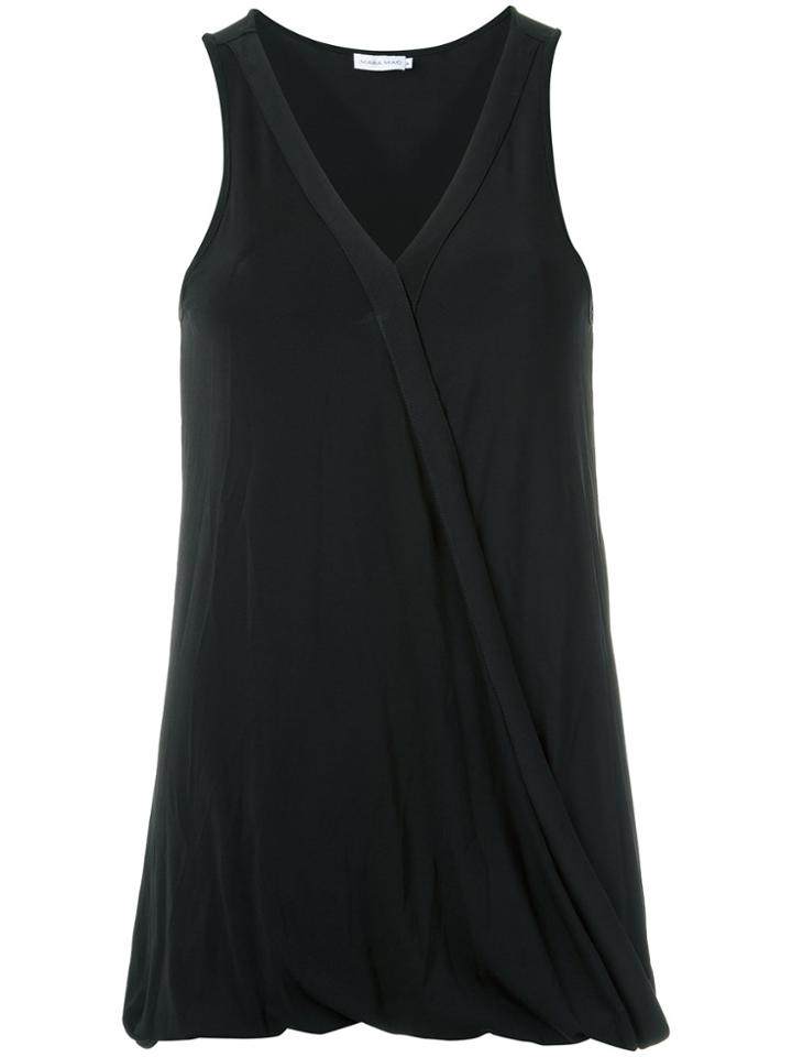 Mara Mac Wrap V-neck Tank Top - Black