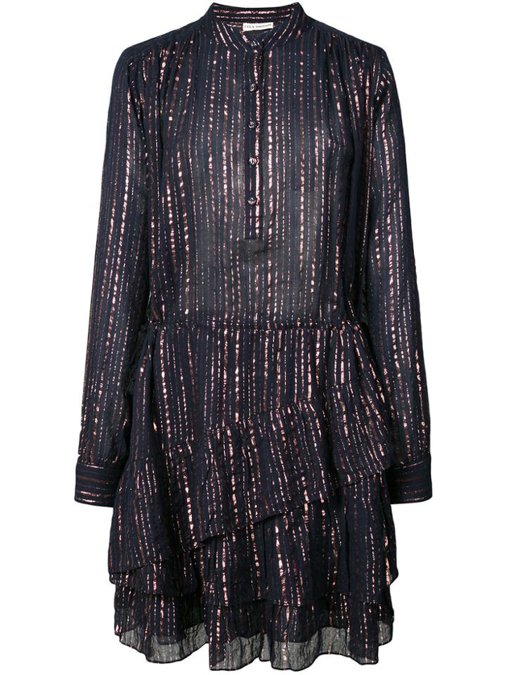 Ulla Johnson Metallic Striped Dress - Blue