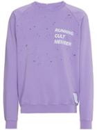 Satisfy Sweatshirt With Moth Hole Detail - Pink & Purple