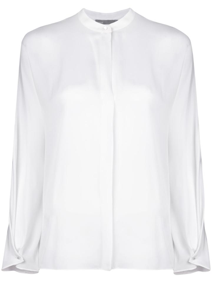Vince Mandarin Neck Blouse - White