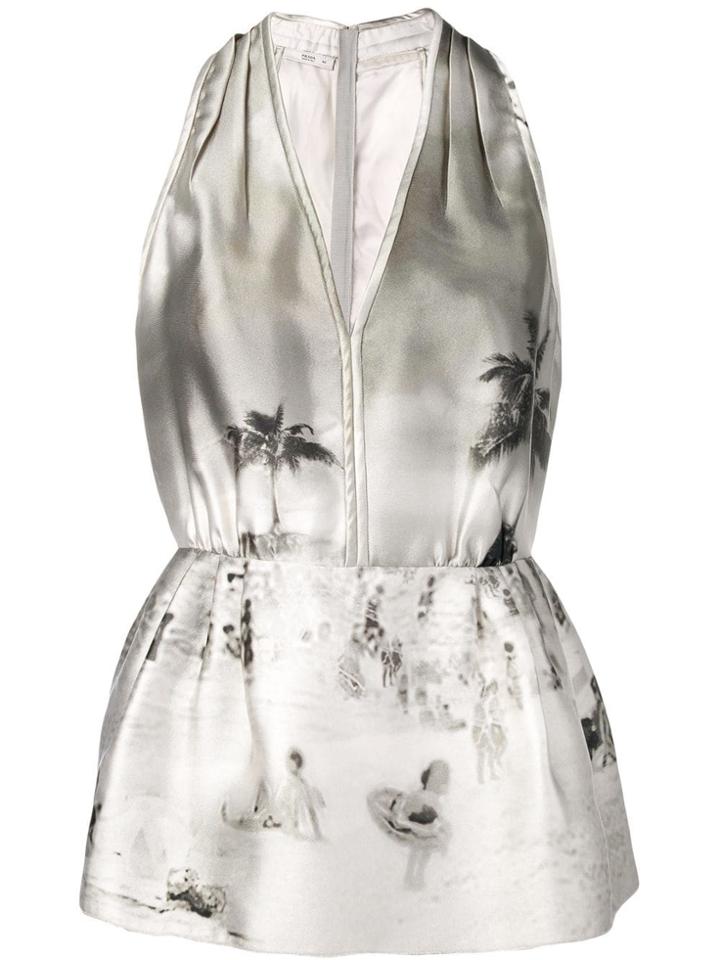 Prada Vintage 2000's Beach Print Top - Grey