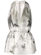 Prada Vintage 2000's Beach Print Top - Grey