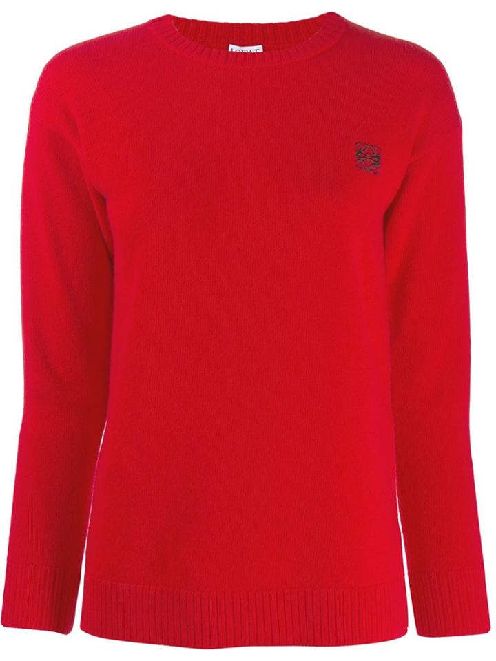 Loewe Crew Neck Jumper - Red