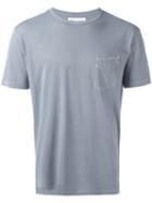 Officine Generale Basic T-shirt, Men's, Size: Large, Blue, Cotton