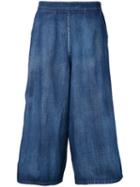 Demoo Parkchoonmoo Wide Leg Cropped Jeans, Women's, Size: 38, Blue, Cotton