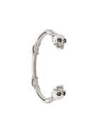 Alexander Mcqueen Skull Detail Cuff Bracelet - Metallic