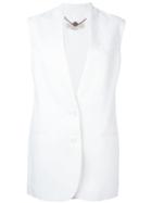 Stella Mccartney 'ernest' Blazer, Women's, Size: 44, White, Cotton/paper Yarn/viscose