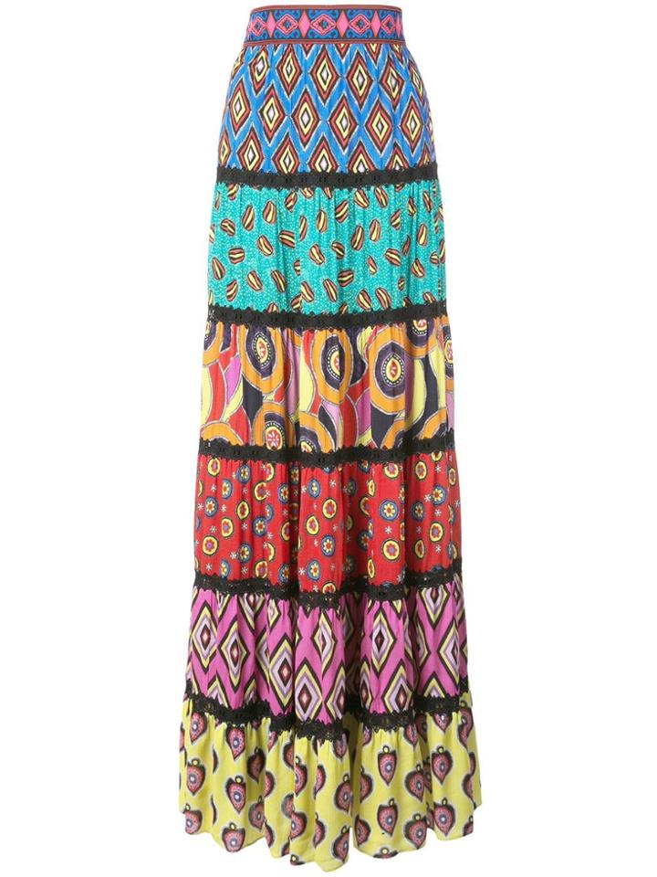Alice+olivia Lesa Maxi Skirt - Blue