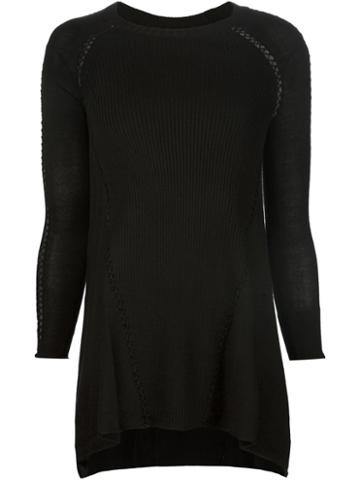 Tess Giberson Open Stitch Detail Ribbed Sweater