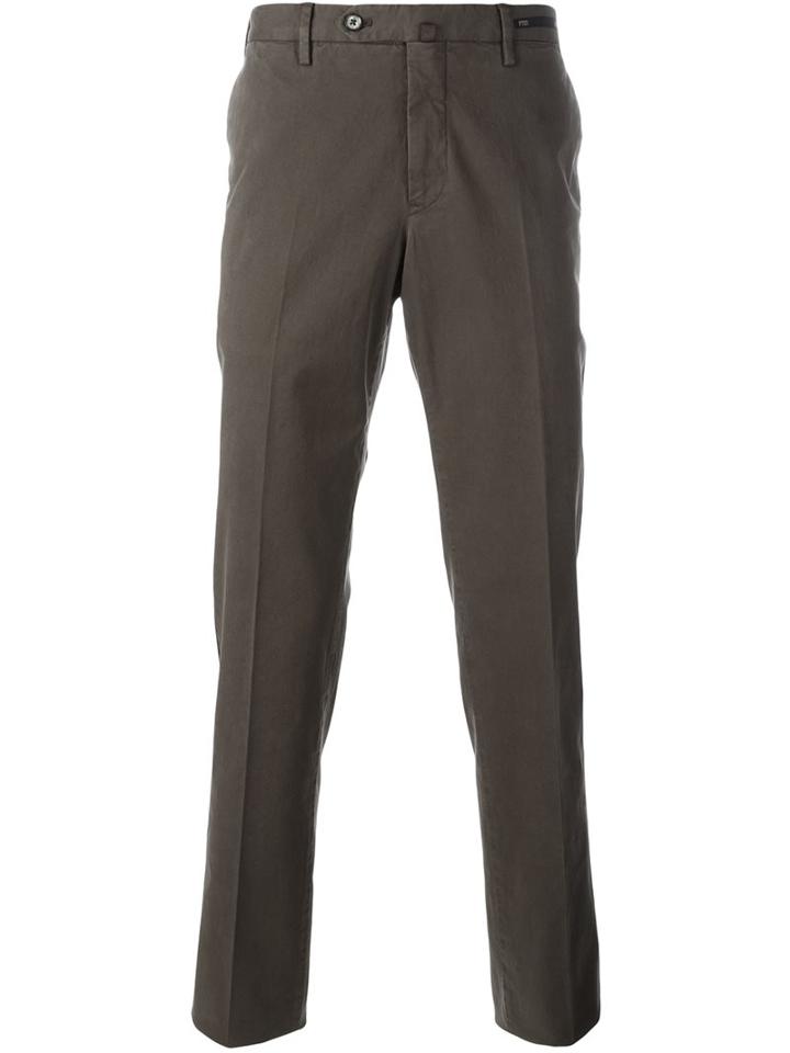 Pt01 Slim Fit Chinos, Men's, Size: 46, Brown, Cotton/spandex/elastane