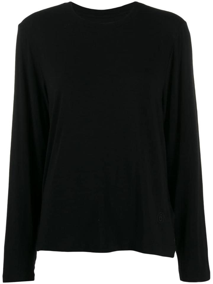 Mm6 Maison Margiela Classic Crew-neck Jumper - Black