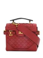 Balmain B-buzz 23 Quilted Tote Bag - Red