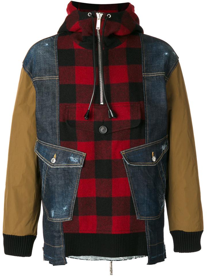 Dsquared2 Lumberjack Shirt Panel Jacket - Multicolour