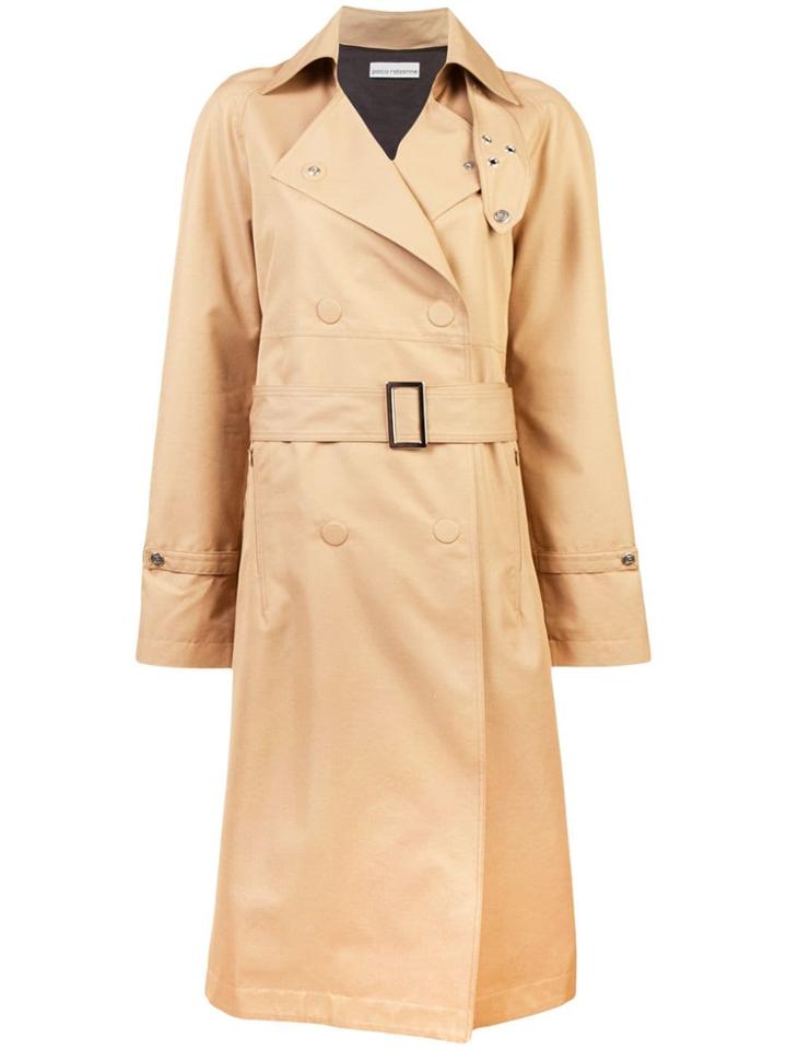Paco Rabanne Belted Trench Coat - Neutrals