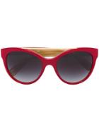 Dolce & Gabbana Cat Eye Sunglasses, Women's, Red, Acetate