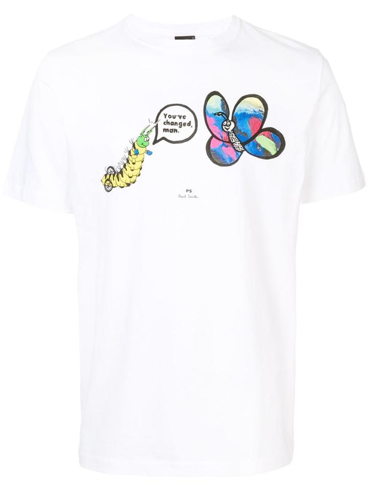 Ps By Paul Smith Butterflt T-shirt - White