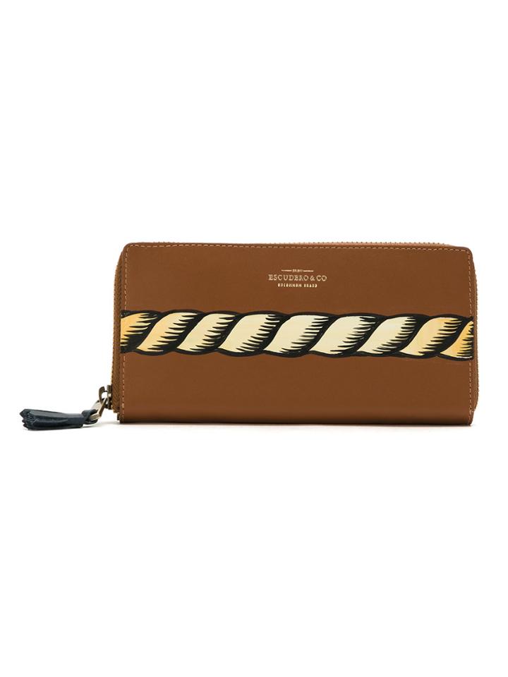À La Garçonne Handpainted 'saffi' Wallet - Brown