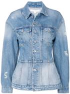 Jonathan Simkhai Peplum Denim Jacket - Blue