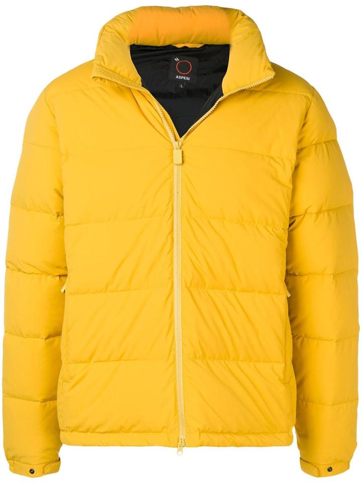 Aspesi Zipped Puffer Jacket - Yellow